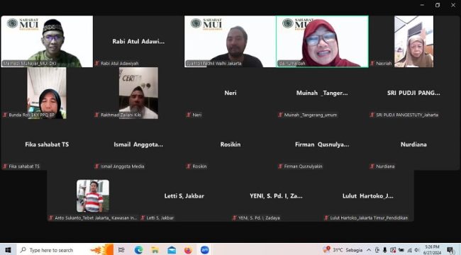 Sahabat MUI DK Jakarta mengelar Webinar bertema 