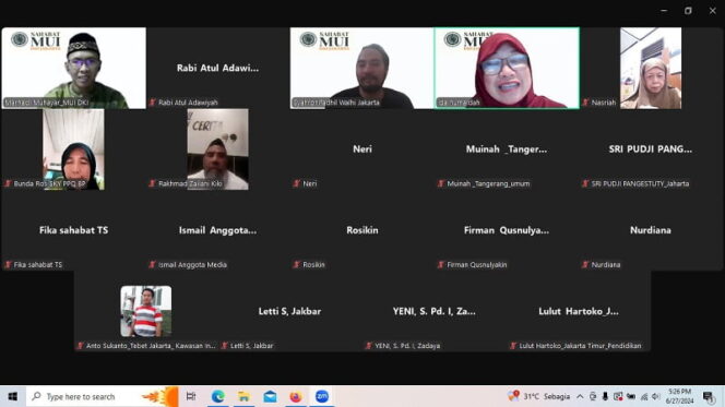 
					Sahabat MUI DK Jakarta mengelar Webinar bertema 